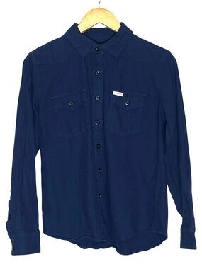 Topo Designs Navy Long-Sleeve Women’s Medium Button-Up Shirt